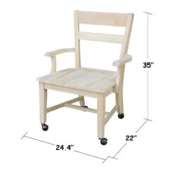 CI-226 Castor Dining Chair -Wilmington C 226 DIMENSION