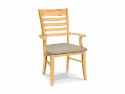 C-310AB-F6 Upholstered Roma Arm Chair -Wilmington C 310AB F49 Majorly Linen