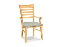 C-310AB-F6 Upholstered Roma Arm Chair -Wilmington C 310ABUPH F56 Greenlight Misty Gray