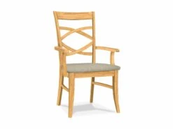 C-316AB-F6 Upholstered Milano Arm Chair -Wilmington C 316AB F49 Majorly Linen