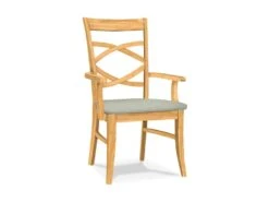 C-316AB-F6 Upholstered Milano Arm Chair -Wilmington C 316ABUPH F56 Greenlight Misty Gray