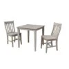 K09-3030T-C-61-2 30×30 Dining Table With 2 Cafe Chairs