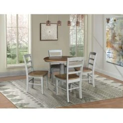 K41-36RT-27B-C41-2 Round Pedestal Table With Madrid Chairs