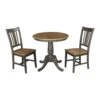 K45-30RT-CI-10-2 Round Pedestal Table With San Remo Chairs