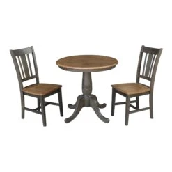 K45-30RT-CI-10-2 Round Pedestal Table With San Remo Chairs
