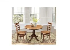 K58-36RT-C-617-2 Round Pedestal Table With Emily Chairs