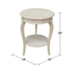 OT-18R-18 Cambria Round End Table -Wilmington OT 18R 18 DIMENSION
