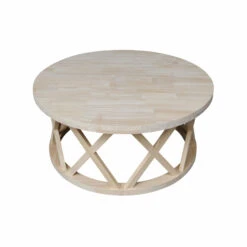 OT-46CR Ceylon Round Coffee Table -Wilmington OT 46CR WOODGRAIN