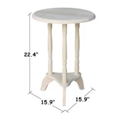 OT-601 16″ Round Plant Stand/Tea Table -Wilmington OT 601 DIMENSION