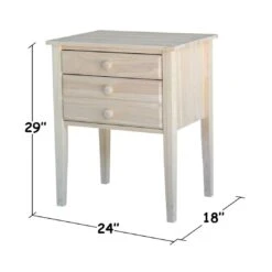 OT-66 Shaker Two Drawer Accent Table -Wilmington OT 66 DIMENSION