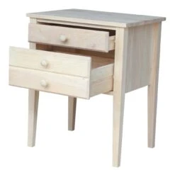 OT-66 Shaker Two Drawer Accent Table -Wilmington OT 66 Open