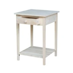 OT-91 Bedside Table With Drawer -Wilmington OT 91 OPEN
