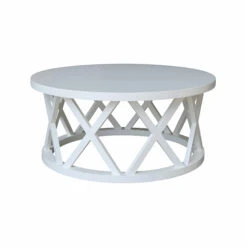 OT-46CR Ceylon Round Coffee Table -Wilmington OT08 46CR FRONT