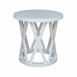 OT-46ER Ceylon Round End Table 33 OT-46ER Ceylon Round End Table -Wilmington OT08 46ER SIDE
