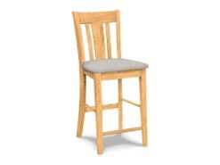 S-102-F6 Upholstered San Remo Counter Stool -Wilmington S 102UPH F79 Haberdash Gray