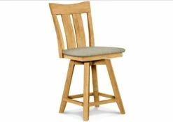 S-132SW-F6 Upholstered Ava Swivel Counter Stool -Wilmington S 132SW F49 Majorly Linen