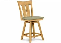 S-132SW-F6 Upholstered Ava Swivel Counter Stool -Wilmington S 132SW F67 Caliente Flint