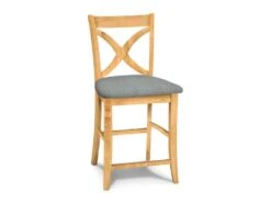 S-142-F6 Upholstered Vineyard Counter Stool -Wilmington S 142UPH F37 Phoebe Slate