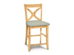 S-142-F6 Upholstered Vineyard Counter Stool -Wilmington S 142UPH F56 Greenlight Misty Gray