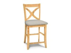 S-142-F6 Upholstered Vineyard Counter Stool -Wilmington S 142UPH F79 Haberdash Gray
