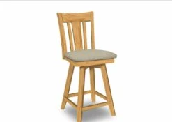 S-102SW-F6 Upholstered San Remo Swivel Counter Stool -Wilmington S 192 F49 Majorly Linen 1