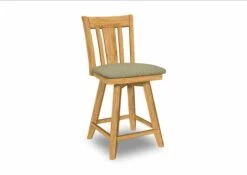 S-102SW-F6 Upholstered San Remo Swivel Counter Stool -Wilmington S 192 F67 Caliente Flint 1