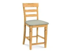 S-192-F6 Upholstered Java Counter Stool -Wilmington S 192UPH F56 Greenlight Misty Gray