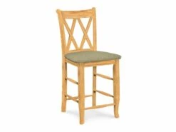 S-2002-F6 Upholstered Double X Back Counter Stool -Wilmington S 2002 F67 Caliente Flint