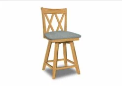 S-202SW-F6 Upholstered XX Swivel Counter Stool