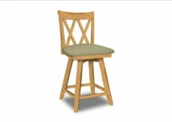 S-202SW-F6 Upholstered XX Swivel Counter Stool -Wilmington S 202SW F67 Caliente Flint