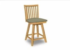 S-262SW-F6 Upholstered Mission Swivel Counter Stool -Wilmington S 262SW F58 Greenlight Mirage