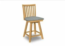S-262SW-F6 Upholstered Mission Swivel Counter Stool