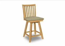 S-262SW-F6 Upholstered Mission Swivel Counter Stool -Wilmington S 262SW F67 Caliente Flint