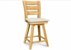 S-292SW-F6 Upholstered Tuscany Swivel Counter Stool -Wilmington S 292SW F55 Greenlight Buff
