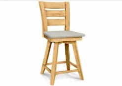 S-292SW-F6 Upholstered Tuscany Swivel Counter Stool -Wilmington S 292SW F79 Haberdash Gray