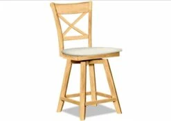 S-312SW-F6 Upholstered Charlotte Swivel Counter Stool 13 S-312SW-F6 Upholstered Charlotte Swivel Counter Stool -Wilmington S 312SW F55 Greenlight Buff