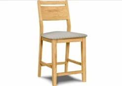 S-32-F6 Upholstered Aspen Panel Back Counter Stool -Wilmington S 32 F79 Haberdash Gray