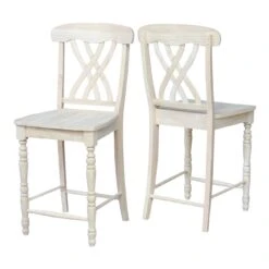 S-3902 Lattice Back Counter Stool -Wilmington S 3902 FRONT AND BACK
