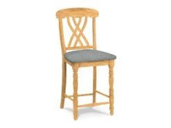 S-3902-F6 Upholstered Lattice Back Counter Stool -Wilmington S 3902UPH F37 Phoebe Slate
