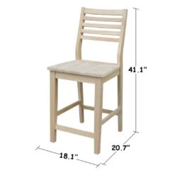 S-42 Aspen Ladder Back Counter Stool -Wilmington S 42 DIMENSION
