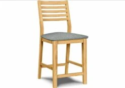 S-42-F6 Upholstered Aspen Ladder Back Counter Stool