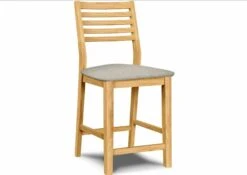 S-42-F6 Upholstered Aspen Ladder Back Counter Stool -Wilmington S 42 F47 Beyond Mink