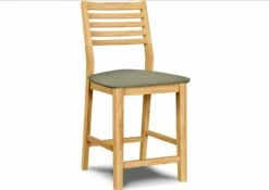 S-42-F6 Upholstered Aspen Ladder Back Counter Stool -Wilmington S 42 F58 Greenlight Mirage