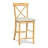 S-6132-F6 Upholstered X Back Counter Stool