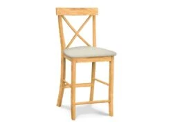 S-6132-F6 Upholstered X Back Counter Stool