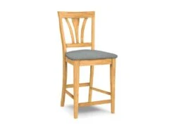 S-9182-F6 Upholstered Fan Back Counter Stool -Wilmington S 9182UPH F37 Phoebe Slate