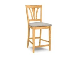 S-9182-F6 Upholstered Fan Back Counter Stool -Wilmington S 9182UPH F79 Haberdash Gray