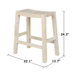 S-924 Parawood 24″ Tall Ranch Stool -Wilmington S 924 DIMENSION