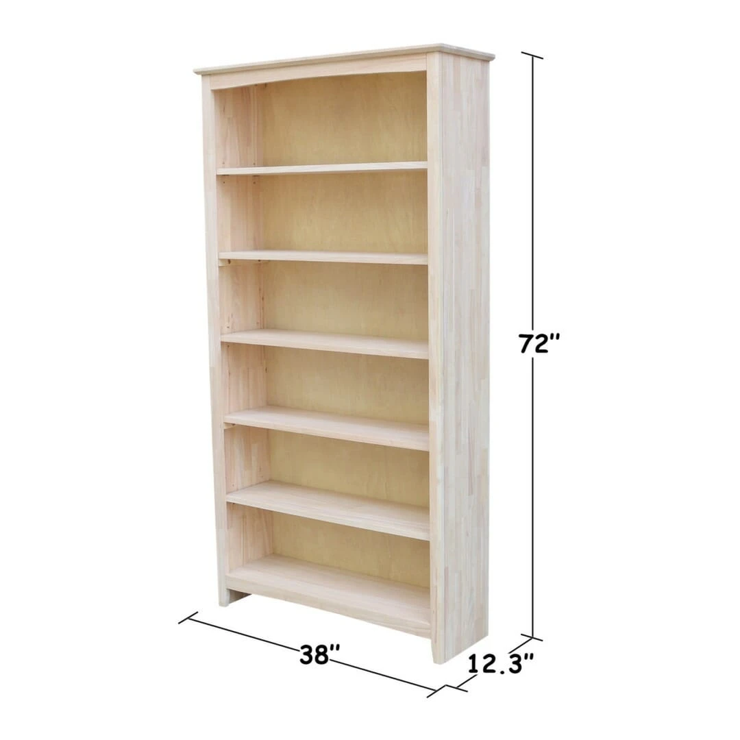 SH-38284A 38″x 84″ Tall Shaker Bookcase 6 SH-38284A 38″x 84″ Tall Shaker Bookcase - Image 6