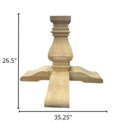 T-14B-30 Banks Pedestal Table Base -Wilmington T 14B 30 3